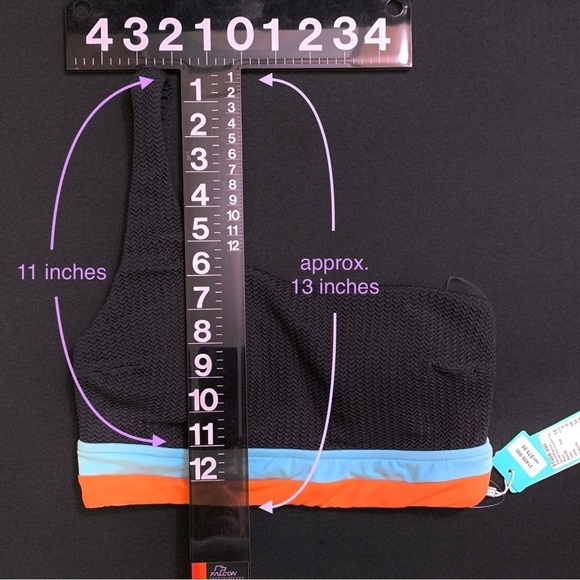 SEAFOLLY Slice of Splice One Shoulder Bikini Top & Bottom sz.10 MEDIUM Black-NWT - Picture 4 of 11